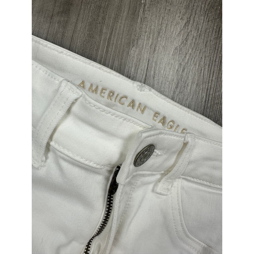 American Eagle Next Level Stretch Destroyed Jegging White — 6R - Picture 6 of 8